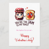 Humor Valentine Card with Silly Fruit Characters シーズンカード (正面)