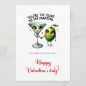 Humor you are the olive to my martini Valentine's  シーズンカード (正面)