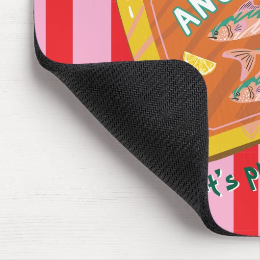 Humorous Anchovy Email Joke Design マウスパッド (コーナー)