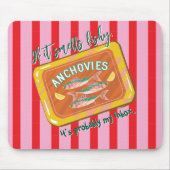 Humorous Anchovy Email Joke Design マウスパッド (正面)