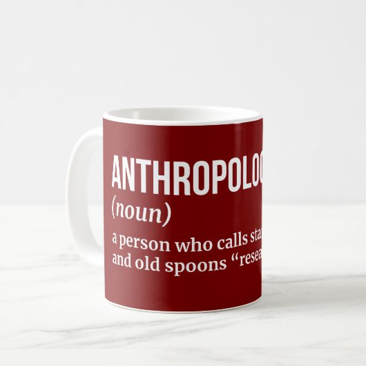 Humorous Anthropologist Definition コーヒーマグカップ (正面左)