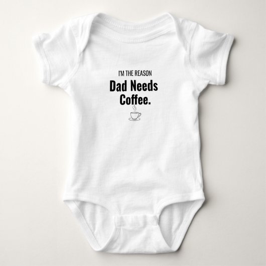 Humorous Baby Bodysuit | New Dad Gift ベビーボディスーツ (正面)