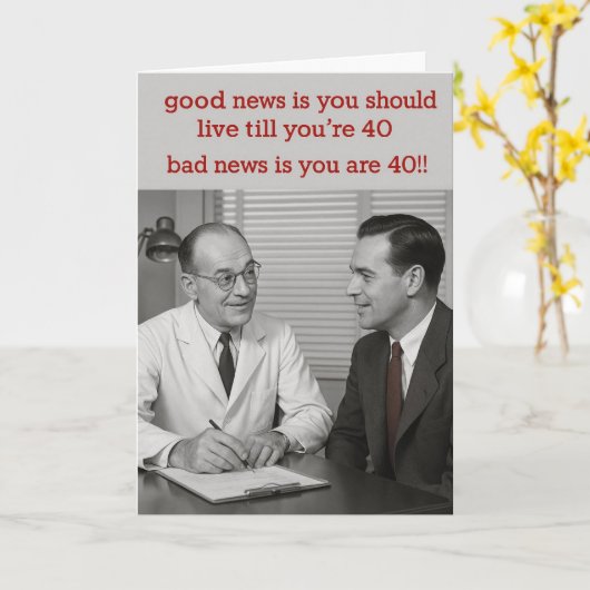 Humorous Birthday card  カード (黄色い花)