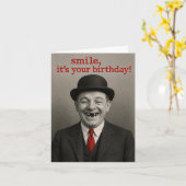 Humorous Birthday Card カード (黄色い花)