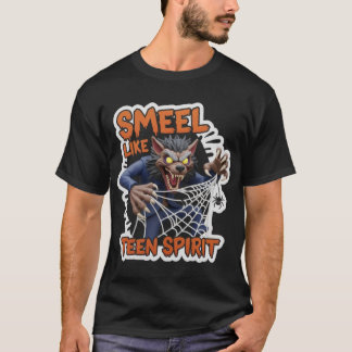 Humorous cartoon werewolf with SMELL LIKE TEEN SPI Tシャツ