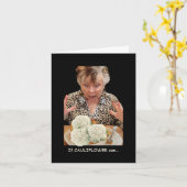 Humorous Cauliflower changing to Pizza カード (黄色い花)