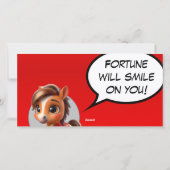 Humorous Chinese cute Horse Year Add Your Photo シーズンカード (裏面)