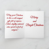 Humorous Christmas Holiday Flat Holiday Card カード (内部)