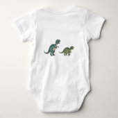 Humorous Coffee and Adulting Text Graphic ベビーボディスーツ (裏面)