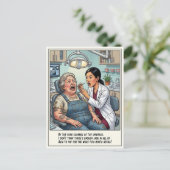 Humorous Dentist Office Cartoon ポストカード (スタンド正面)