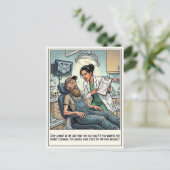 Humorous Dentist Office Cartoon ポストカード (スタンド正面)