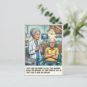 Humorous Dentist Office Cartoon ポストカード (スタンド正面)