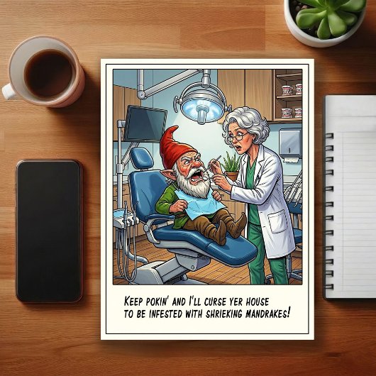 Humorous Dentist Office Cartoon ポストカード