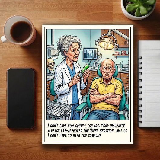 Humorous Dentist Office Cartoon ポストカード