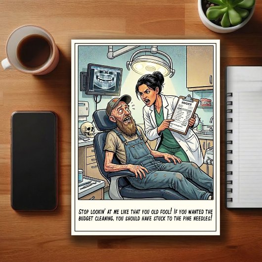 Humorous Dentist Office Cartoon ポストカード