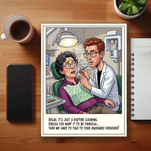Humorous Dentist Office Cartoon ポストカード