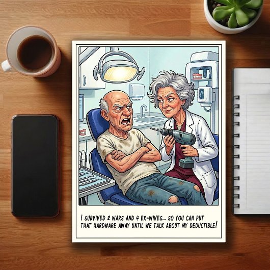 Humorous Dentist Office Cartoon ポストカード