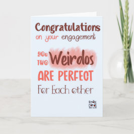 Humorous Engagement Card for the Couple カード