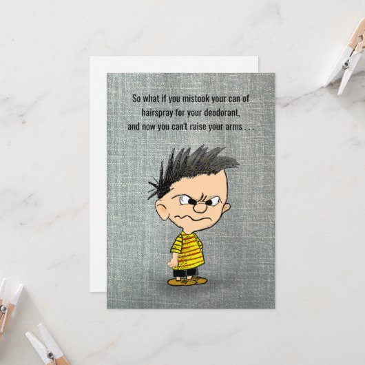 Humorous Get Well laxative joke カード (正面/裏面インサイチュ)