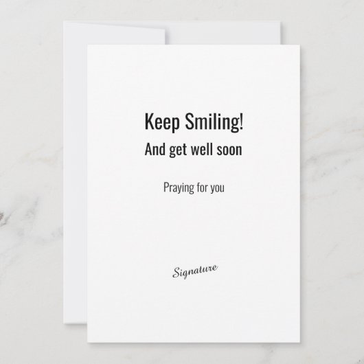 Humorous Get Well laxative joke カード (裏面)