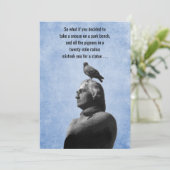 Humorous Get Well statue and pigeons joke カード (スタンド正面)