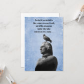 Humorous Get Well statue and pigeons joke カード (正面/裏面インサイチュ)