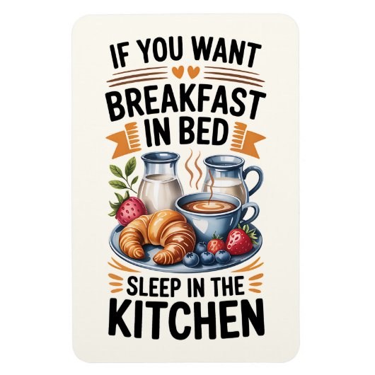 Humorous Gift for Home & Breakfast Lovers マグネット (縦)