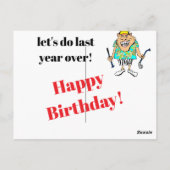 Humorous Golf Birthday Card ポストカード (裏面)
