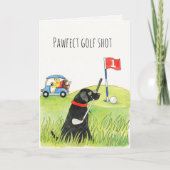 Humorous Golf Dogs on the Green カード (正面)
