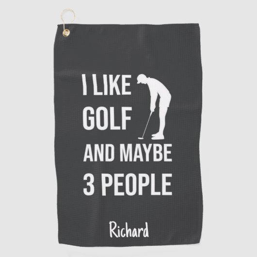 Humorous Golf Gifts Funny Golfer Humor Joke ゴルフタオル (正面)