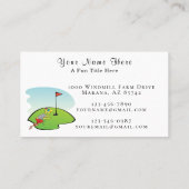 Humorous Golf Player Business Card 名刺 (裏面)