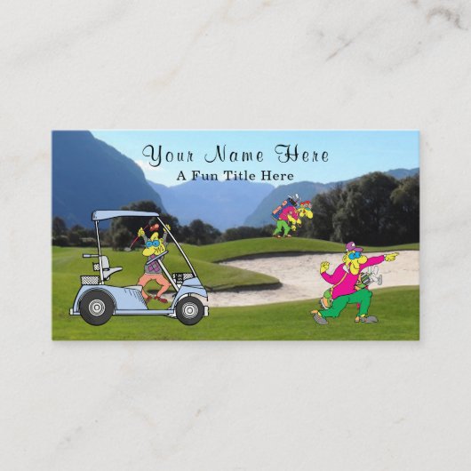 Humorous Golf Player Business Card 名刺 (正面)