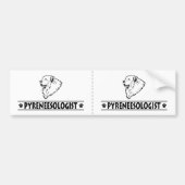 Humorous Great Pyrenees バンパーステッカー (正面)