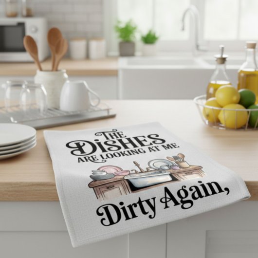 Humorous Kitchen Saying Dish Towel キッチンタオル