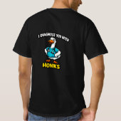 Humorous Medical Animal Design – Goose Doctor Honk Tシャツ (裏面)