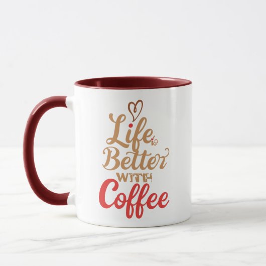 Humorous Morning Caffeine Slogan マグカップ (左)