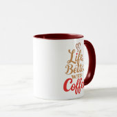 Humorous Morning Caffeine Slogan マグカップ (正面右)