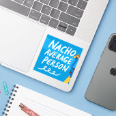 Humorous "Nacho Average Person" Food Pun シール (ノートパソコンとiPhone)