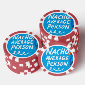 Humorous "Nacho Average Person" Food Pun ポーカーチップ (積み重ね)