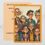 Humorous Party Invite | Retirement Birthday  招待状 (正面/裏面)