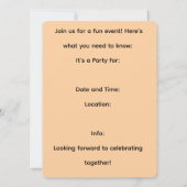 Humorous Party Invite | Retirement Birthday  招待状 (裏面)