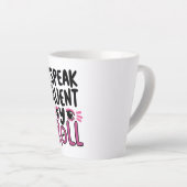 Humorous Pink Sarcastic Saying カフェラテマグ (右アングル)