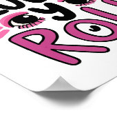 Humorous Pink Sarcastic Saying ポスター (角)