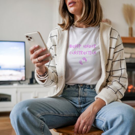 Humorous pregnancy fingerprint pink tシャツ