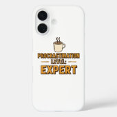 Humorous Procrastinator with Coffee Case-Mate iPhoneケース (裏面)