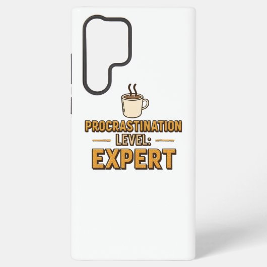 Humorous Procrastinator with Coffee Samsung Galaxyケース (裏面)