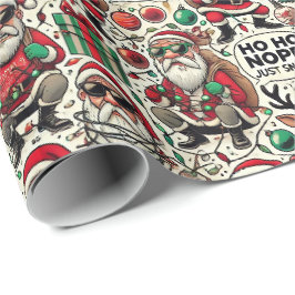 Humorous Satirical Christmas Wrapping Paper ラッピングペーパー