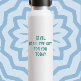 Humorous Snarky Wording Green Font ウォーターボトル