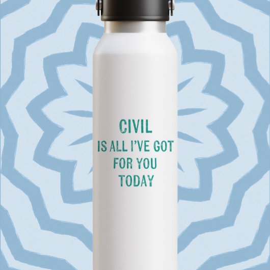 Humorous Snarky Wording Green Font ウォーターボトル