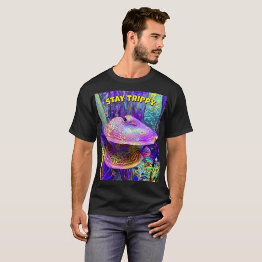 Humorous “Stay Trippy” T-shirt Tシャツ (正面フル)
